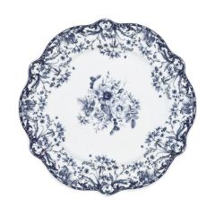 Estia Πιάτο Φαγητού Reverie Ρηχό Πορσελάνινο Λευκό/Μπλε Φ27 Εκ.