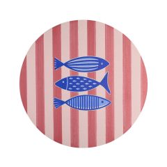 Estia Σουπλά Porto Pesce Pvc Μπλε/Ροζ Φ38 Εκ.