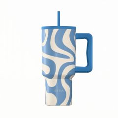Estia Θερμός Straw Tumbler Xl Save The Aegean 900 ml Ocean Waves