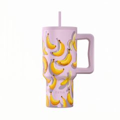 Estia Θερμός Straw Tumbler Xl Save The Aegean 900 ml Banana Mood