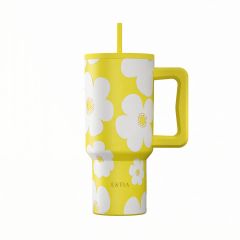 Estia Θερμός Straw Tumbler Xl Save The Aegean 900 ml Yellow Daisy