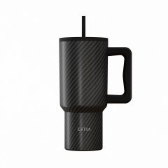 Estia Θερμός Straw Tumbler Xl Save The Aegean 900 ml Carbon Fibre
