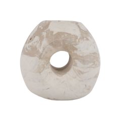 Estia Κηροπήγιο Petra Τσιμεντένιο Κρεμ 10,5x8,5x10 Εκ.