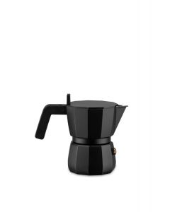 Alessi MOKA Καφετιέρα Espresso Αλουμινίου Μαύρη 0,15Lt/3 Φλυτζάνια