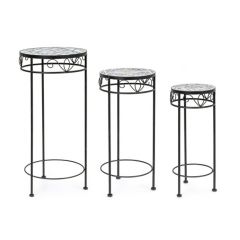 Bizzotto Erice Round Coffee Table Set3 Ø30a - 68h; Ø25a - 57h; Ø20a - 51h