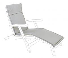 Bizzotto Veradero Αδιάβροχο Μαξιλάρι Ξαπλώστρας Γκρι 50x176x3