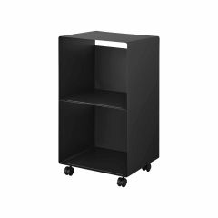 Yamazaki Τροχήλατη Βάση Οργάνωσης Δίσκων Βινυλίου 2 Επιπέδων Μαύρη Tower 40x38x73,3