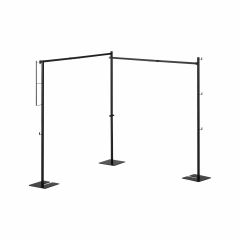 Yamazaki Αναδιπλούμενη Κρεμάστρα/Απλώστρα Στεγνώματος Ρούχων Διπλή Μαύρη Tower 278,6x25x142