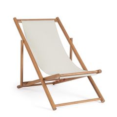 Bizzotto Danubio White Deck Chair - Fsc 68a - 106/114b - 76/89h - 35h1