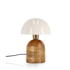 Bizzotto Donya Επιτραπέζιο Φωτιστικό Μεταλλικό/Ξύλινο Mango Ø20x30 Εκ.