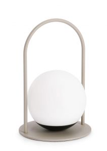 Bizzotto Pansy Επαναφορτιζόμενο Φωτιστικό Led Μεταλλικό Γκρι-Καφέ Ø13,5x21 Εκ. - Dimmable