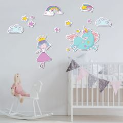 Ango Unicorns Princess Αυτοκόλλητα Τοίχου Με Μήνυμα M 11113