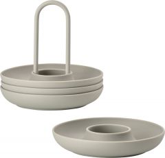 Zone Denmark Αυγοθήκες Με Βάση Σετ 4 Τμχ Φ11,2x9,5 - Singles Mud