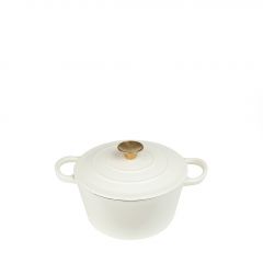 Espiel Volcano Κατσαρόλα Cast-Iron Λευκή Με Enamel 3800 ml 23 Εκ. Κωδικός: SAC107