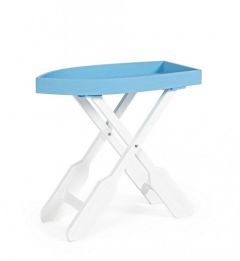 Bizzotto Gozzo Βοηθητικό Τραπέζι Ξύλινο Λευκό/Γαλάζιο 60x30x56