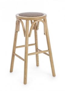 Bizzotto Circle Σκαμπώ Μπαρ Ξύλινο Natural 40x40x73