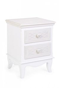 Bizzotto Charlene Κομοδίνο Mdf Λευκό 37x33,5x53,5 Κωδικός: 0744851