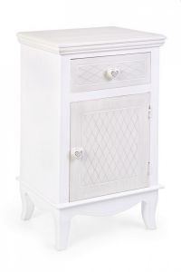 Bizzotto Charlene Κομοδίνο Mdf Λευκό 40x32x69,5 Κωδικός: 0744855