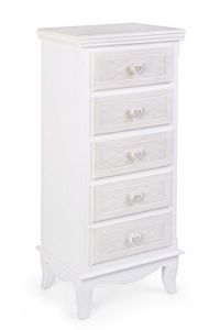 Bizzotto Charlene Συρταριέρα Mdf Λευκή 40x30x96,5 Κωδικός: 0744859