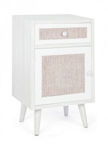 Bizzotto Montiel Κομοδίνο Ξύλινο Λευκό 40x31,5x67