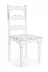 Bizzotto Colette Καρέκλα Ξύλινη Αντικέ Λευκή 45x45x102