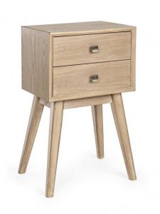 Bizzotto Alannis Κομοδίνο Ξύλινο Μπεζ 40x30x66