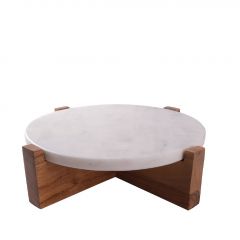 Espiel Σταντ Σερβιρίσματος Μαρμάρινο Λευκό Φ38x11,5 Εκ. Κωδικός: MEB101