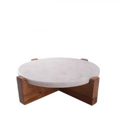 Espiel Σταντ Σερβιρίσματος Μαρμάρινο Λευκό Φ33x9 Εκ. Κωδικός: MEB102