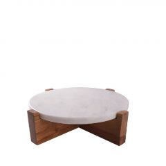 Espiel Σταντ Σερβιρίσματος Μαρμάρινο Λευκό Φ28x7,5 Εκ. Κωδικός: MEB103