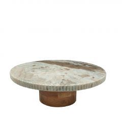 Espiel Σταντ Σερβιρίσματος Μαρμάρινο Μπεζ Φ36x11,5 Εκ Κωδικός: MEB107