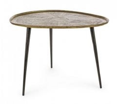Bizzotto Karima Βοηθητικό Τραπέζι Μεταλλικό Χρυσό 64x72x51