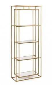 Bizzotto Elenor Ραφιέρα Μεταλλική Χρυσή 68x28x172,5