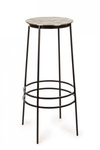 Bizzotto Amira Σκαμπώ Μπαρ Ατσάλινο Μαύρο/Χρυσό 36x36x77