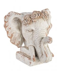 Bizzotto Διακοσμητικό Κασπώ "Ελέφαντας" Κεραμικό Αντικέ Μπεζ 48x38x43