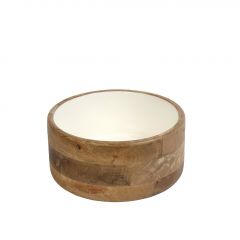 Espiel Μπωλ Ξύλινο Mango Natural/Λευκό 19,5x11 Εκ. Κωδικός: AKB112