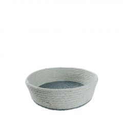 Espiel Καλάθι Από Συνθετικό Ρατάν Γαλάζιο/Λευκό Φ18x6 Εκ. Κωδικός: FEX107