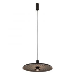 Zambelis Lights Φωτιστικό Οροφής Led 13W 3000K Με Acoustic Panel Μαύρο Ø45 Εκ. 25176