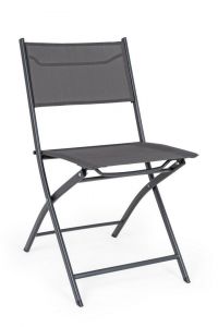 Bizzotto Martinez Πτυσσόμενη Καρέκλα Μεταλλική Ανθρακί 46x58x80