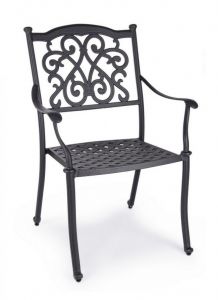 Bizzotto Ivrea Καρέκλα Εξωτερικού Χώρου Αλουμινίου Μαύρη 65x60x92