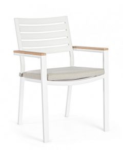 Bizzotto Belmar Καρέκλα Εξωτερικού Χώρου Λευκή 60x58x88,5