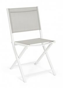 Bizzotto Hilde Καρέκλα Εξωτερικού Χώρου Αλουμινίου Λευκή 48x55,5x82,5