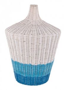 Bizzotto Sky Επιτραπέζιο Φωτιστικό Ρατάν Λευκό/Μπλε 34x34x47,5