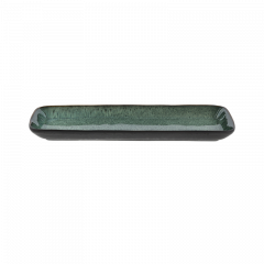 Bitz Πιατέλα Σερβιρίσματος Stoneware 38x14 Εκ. - Gastro Black/Green