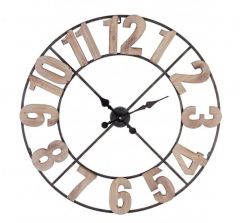 Bizzotto Μεταλλικό Ρολόι Τοίχου Με Ξύλινους Αριθμούς Δ80 Εκ. Κωδικός: 0180948