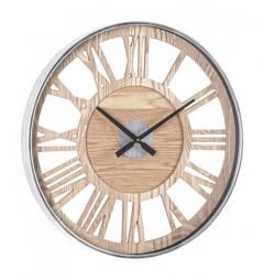 Bizzotto Ticking Ρολόι Τοίχου Μεταλλικό Ασημί 60x6