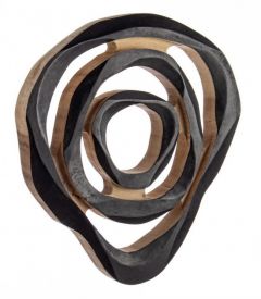 Bizzotto Lenwood Διακοσμητικό Τοίχου Ξύλινο Μαύρο 55x5