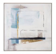 Bizzotto Crown Πίνακας Σε Καμβά "Αφηρημένη Τέχνη" Μπλε/Λευκός 82,5x4,5x82,5