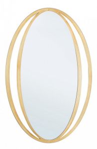 Bizzotto Nabila Οβάλ Καθρέπτης Τοίχου Μεταλλικός Χρυσός 51,5x1,5x80