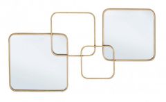 Bizzotto Oralie Διπλός Καθρέπτης Τοίχου Μεταλλικός Χρυσός 70x2,7x40