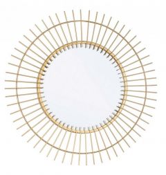 Bizzotto Oralie Στρογγυλός Καθρέπτης Τοίχου Μεταλλικός Χρυσός 60x2,5x60